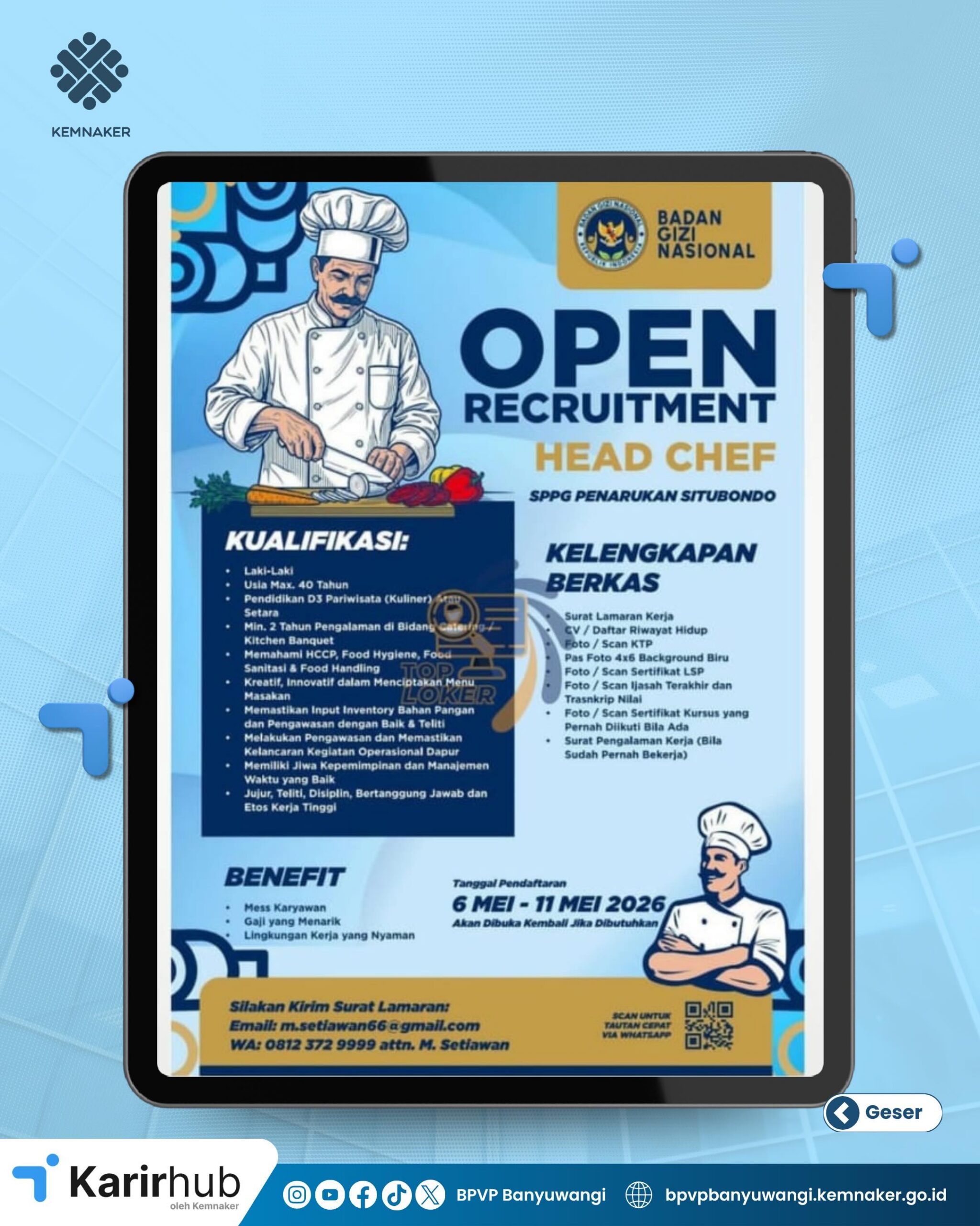 Head Chef SPPG Panarukan Situbondo