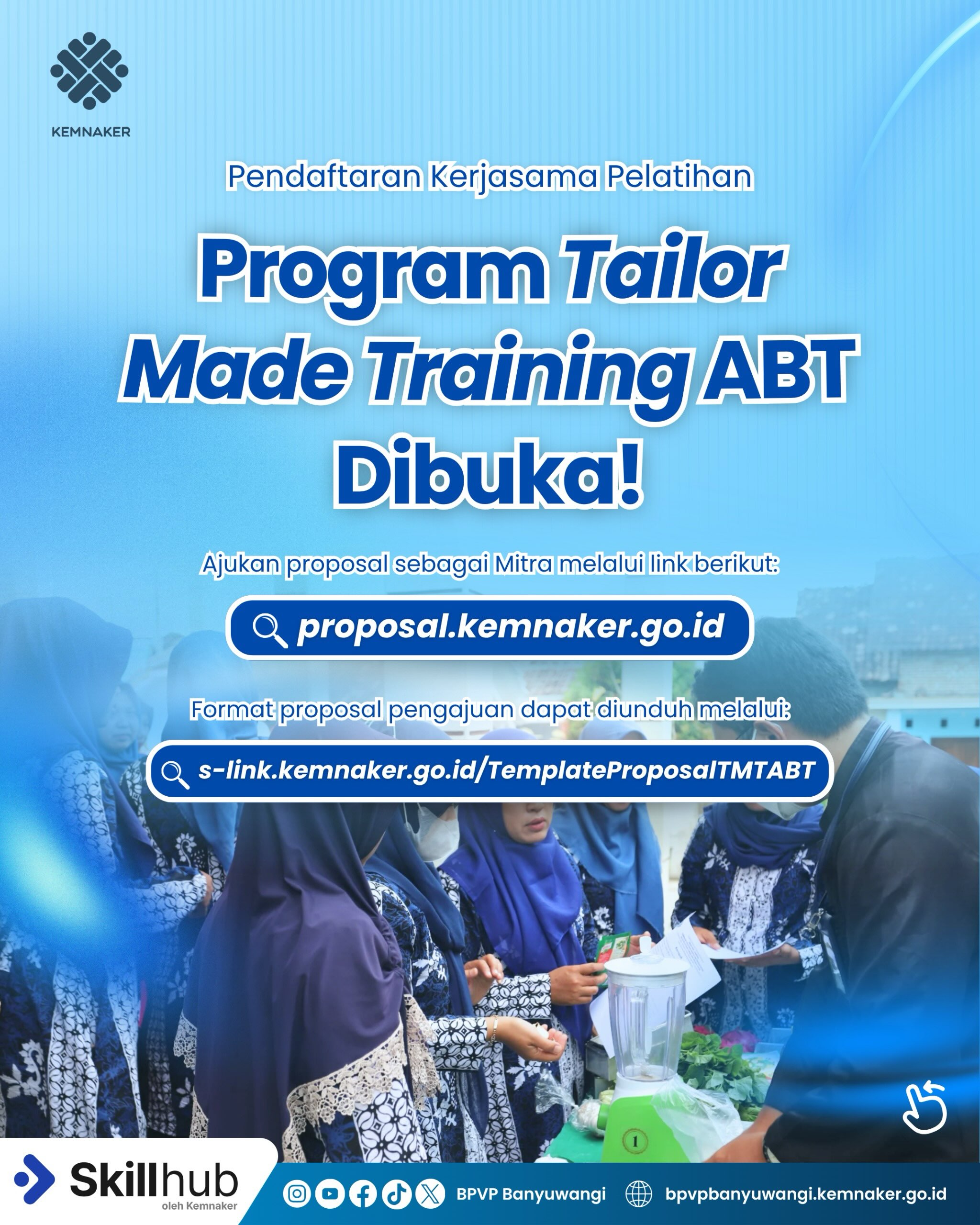 Pendaftaran Kerja Sama Pelatihan Program Tailor Made Training (TMT) ABT Tahun 2026 Dibuka